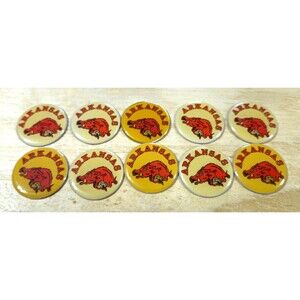 10 Arkansas Razorbacks Vintage Decal Stickers 1960's Running Hog logo HOGS LOT